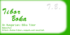 tibor boka business card